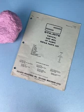 1973 Sta-Rite Vertical Deep Well Jet Pump Repair Parts List
