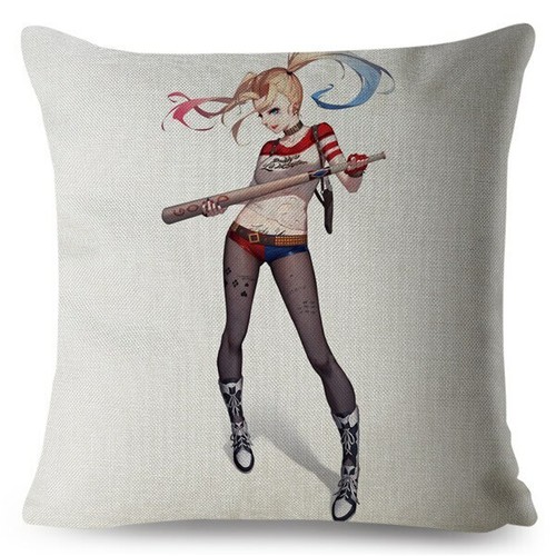 Suicide Squad Clown Harley Quinn Cushion Cover Home Decor Square Pillow Case - Picture 27 of 38