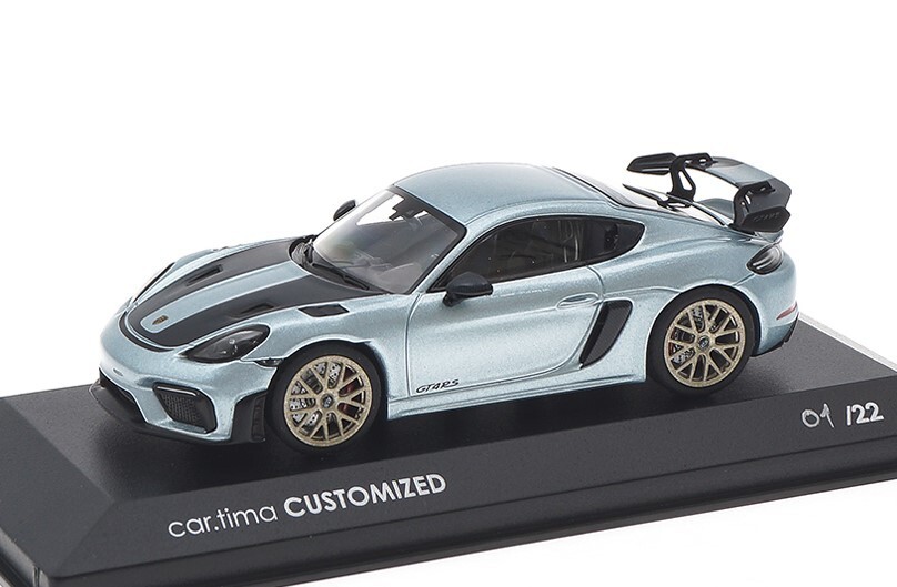 1:43 MINICHAMPS 2022 PORSCHE 718 Cayman GT4 RS Azzuro Thetys