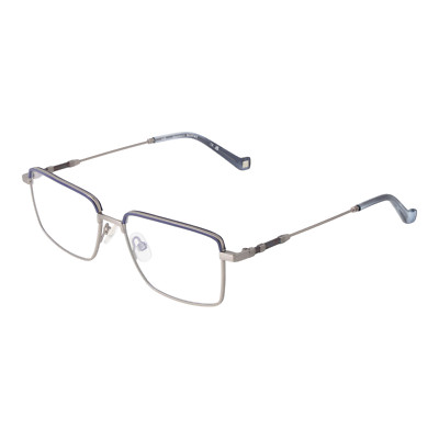 Hackett Bespoke Brille Rahmen Herren Blau Rechteckig Metall Full Rim HEB284 656