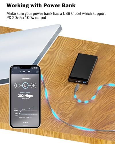 Waterproof Starlink Mini USB C to DC Power Cable Cord, Work with PD 2m Length - Picture 6 of 6