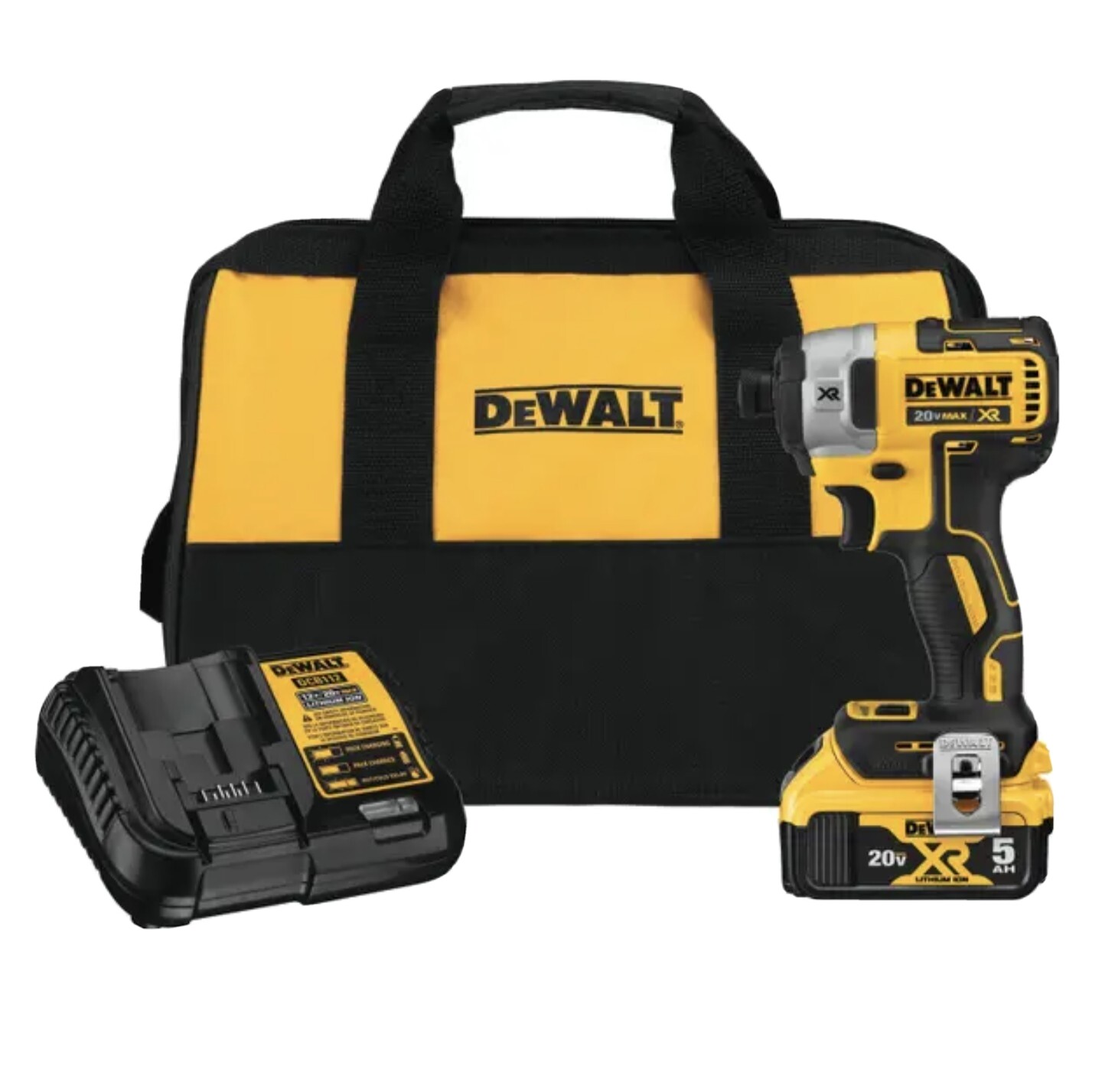 NEW DEWALT DCF887P1 20V MAX XR BL Li-Ion 1/4 in. 3-Spd Impact Driver Kit (5 Ah)