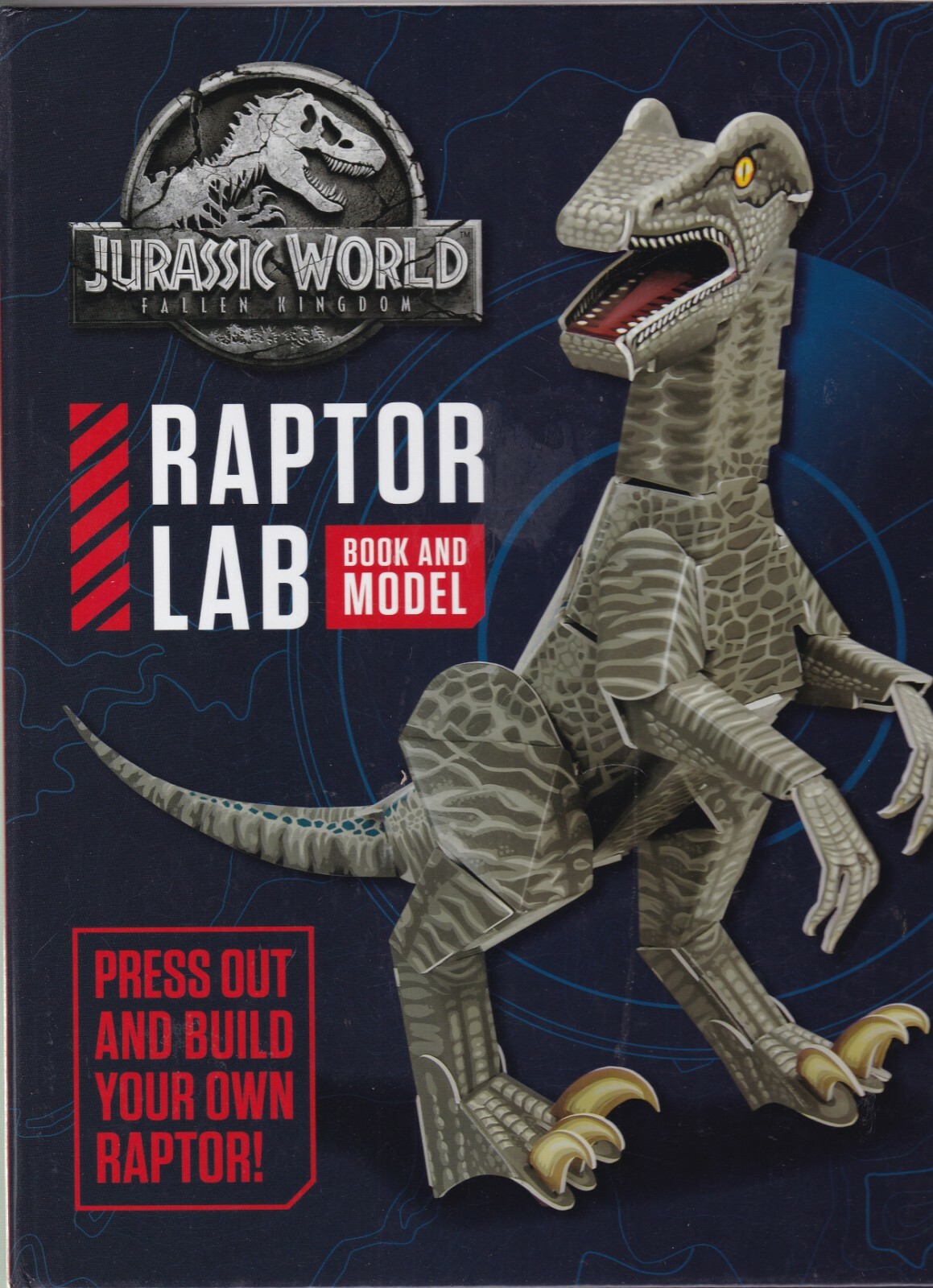 JURASSIC WORLD RAPTOR - BOOK AND PRESS OUT AND BUILD MODEL