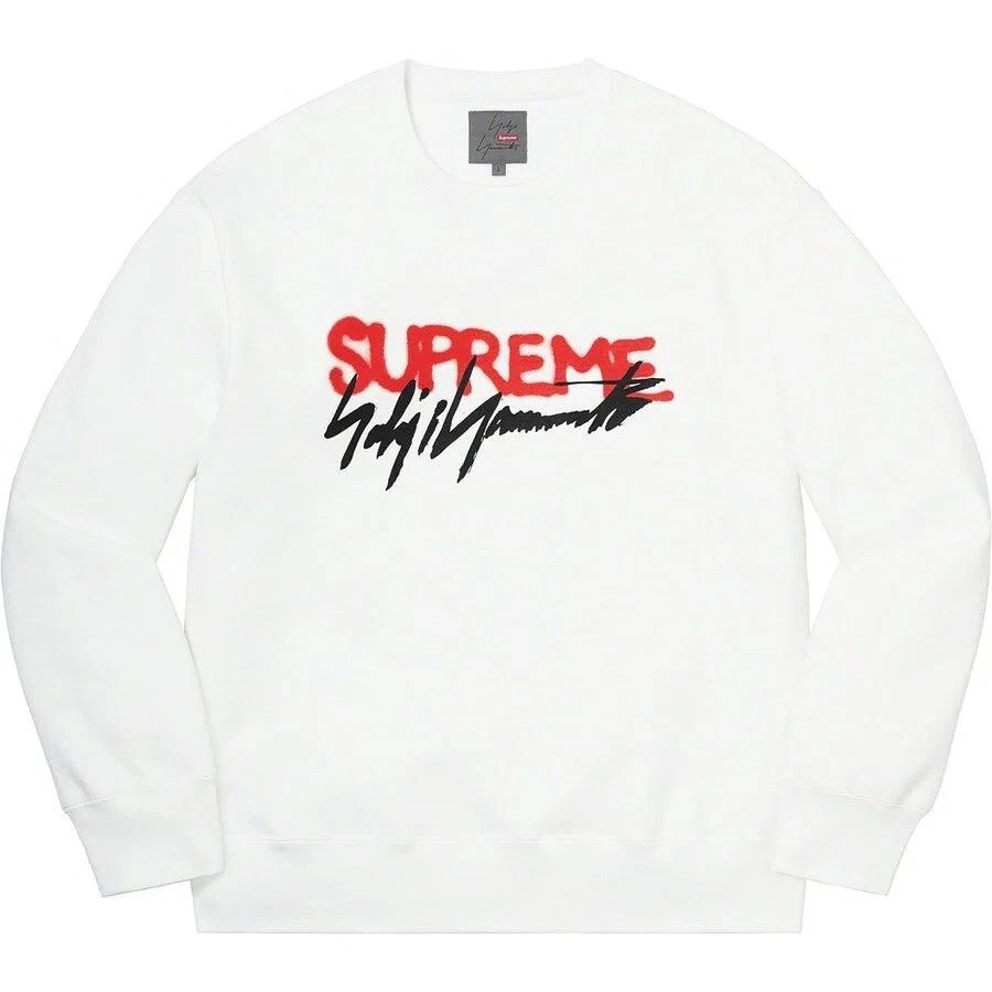 Sweat shirt Supreme Yohji Yamamoto Crewneck taille Grand blanc FW20 flambant neuf 2020
