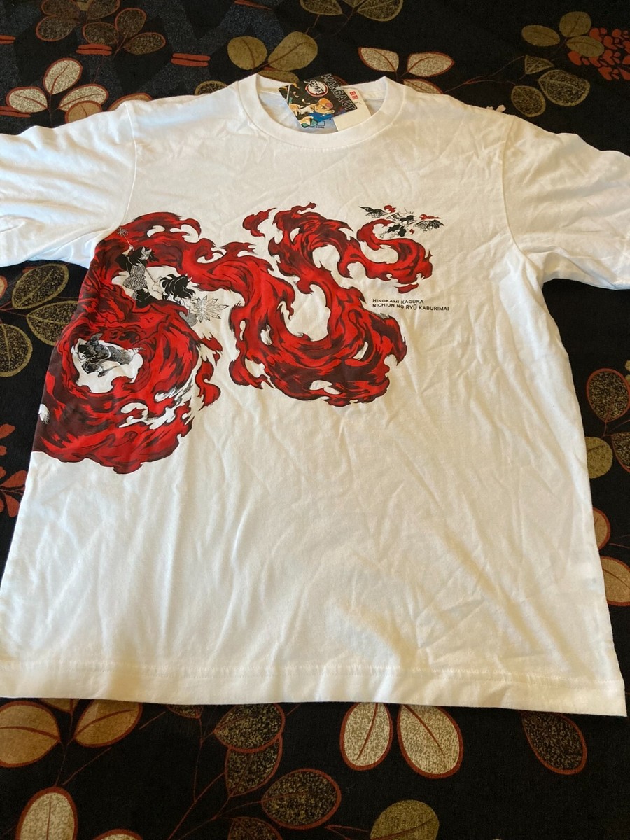 Kyojuro Rengoku Demon Slayer Kimetsu No Yaiba Graphic Anime Uniqlo T Shirt New E - Foto 10