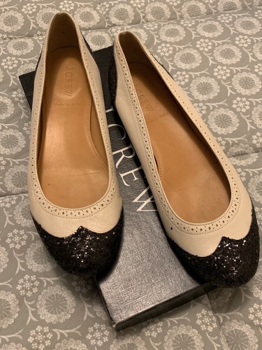 JCREW EUC GLITTER OXFORD BALLET FLATS 