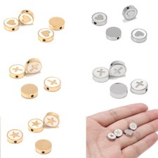 10pcs stainless steel round spacers shell beads crafts