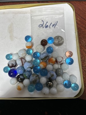 Vintage Marbles Lot Of  50 Different Sizes Unique Lot 261A