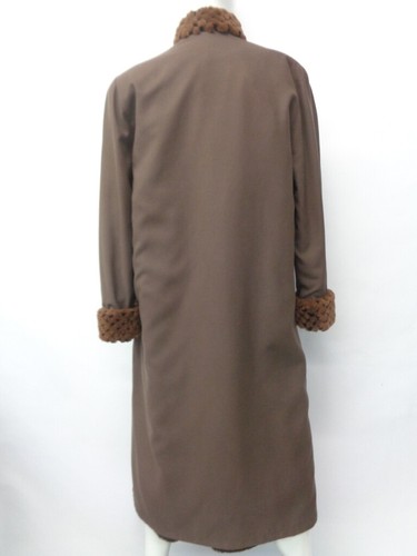 SHOWROOM NEW SHEARED NUTRIA FUR LINED RAINCOAT COAT W/HOOD WOMEN WOMAN SIZE 6 S - Picture 3 of 8