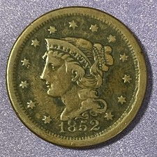 1852 1C BN Braided Hair Large Cent