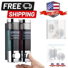 Shampoo and Conditioner Dispenser, Shower Dispenser 2 Chamber No Drill Shampo...