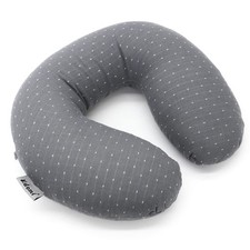 Buckwheat U-Shaped Neck Pillow Adjustable Buckwheat Hull Pillow with Pillowca...