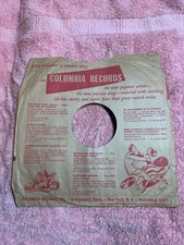 S85 - COLUMBIA Record Sleeve Only 78 Rpm 10 Inch USA 1951 AS IS 