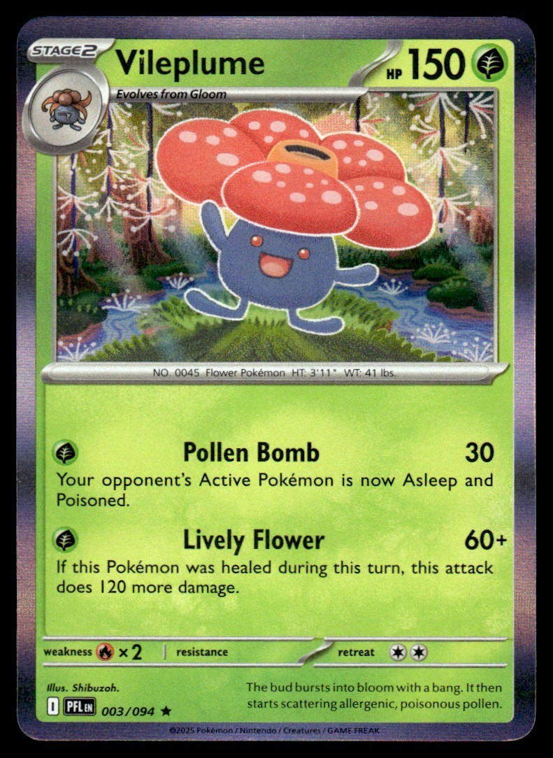 2012 Black & White - Boundaries Crossed Vileplume Stage 2/Rare Holo #3