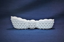 Fenton Hobnail Milk Glass Spoon Rest 7 1/4" Long, Hard to Find Piece