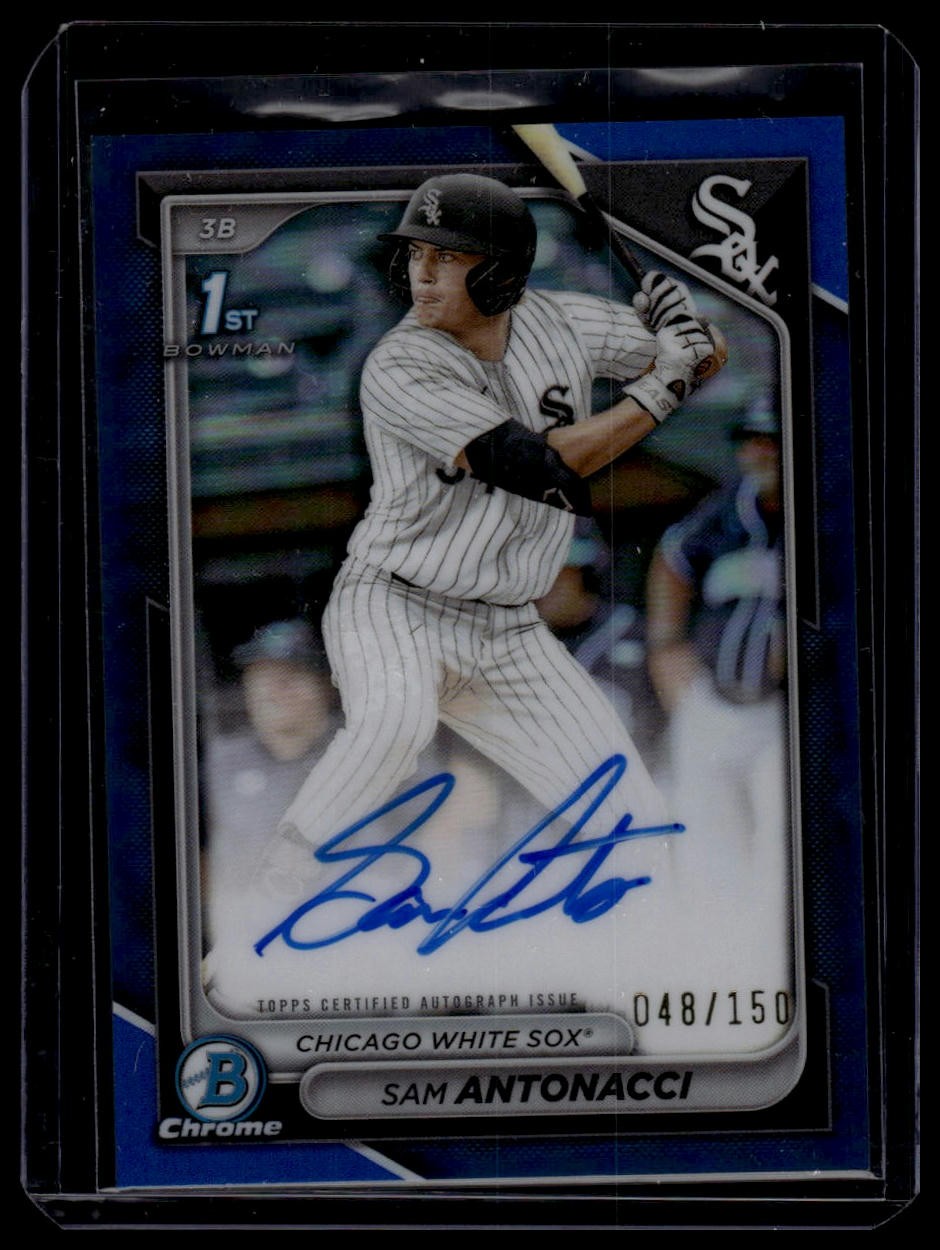 2024 Bowman Draft #CPA-SA Sam Antonacci Chrome Auto Blue Refractor #/150