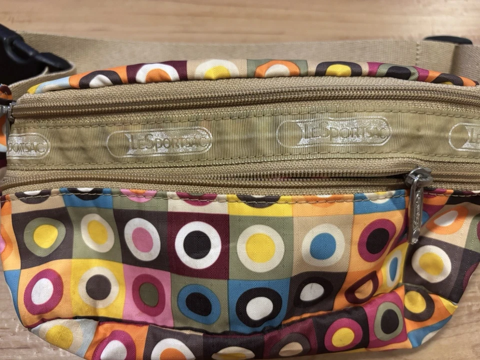 Riñonera LeSportsac Vintage Retrodot Bolso Cinturón Doble Cremallera Foto 3 de 4
