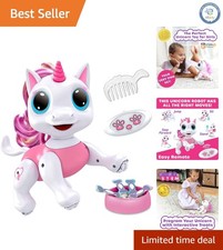 Robo Pets Unicorn Robot - Remote Control with Gesture Play Programmable Treats