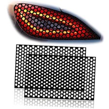 2Pcs Universal Car Rear Tail Light Lamp Stickers Honeycomb Type Decal,Car Black