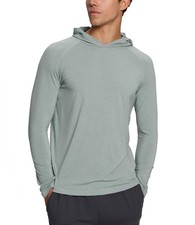 Men's Sun Hoodie UPF 50 - Lightweight, Long Sleeve Fishing Shirt w/ Thumbholes