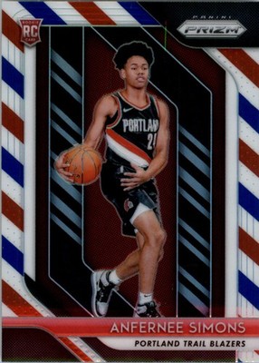 2018-19 Panini Prizm Prizms Red White and Blue #61 Anfernee Simons - BSK