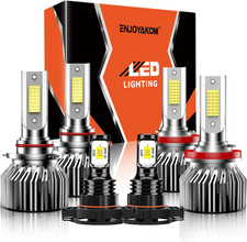 2007-15 Silverado 1500 2500 3500HD High Low Beam Fog Lights Bulbs Pack of 6  Comp