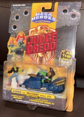 Judge Dredd Figure Set Pack #5 Judge Vs Mutant Mattel 1995 Mega Heroes New