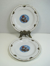 Christineholm Porcelaine Lars Carlson Christmas Gnome Set Of 2 Bread Plates 6.5"