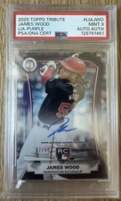 2025 Topps Tribute - League Inauguration Auto James Wood #LIAJWO Purple /50 RC