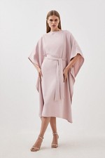 Karen Millen A-Line Midi Dress UK8 in Pink RRP £189