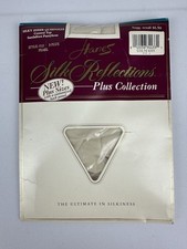 Vintage New Hanes Silk Reflections Silky Sheer Pantyhose 3 Plus Queensize PEARL