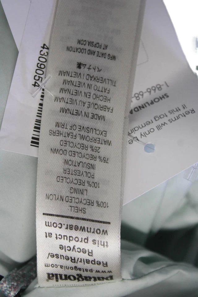 Chaqueta acolchada con capucha y cremallera completa Patagonia para niños y niñas púrpura talla 5-6 Foto 4 de 4