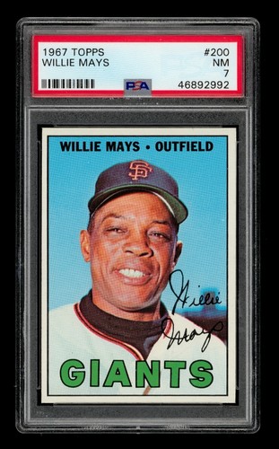 1967 Topps Set-Break #200 Willie Mays PSA 7 NM