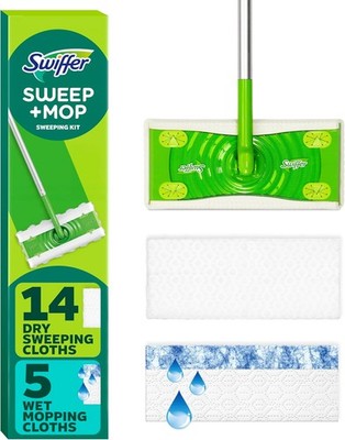Swiffer Sweeper 2-in-1 Mops for Floor Cleaning, Dry and Wet Multi Surface Floor