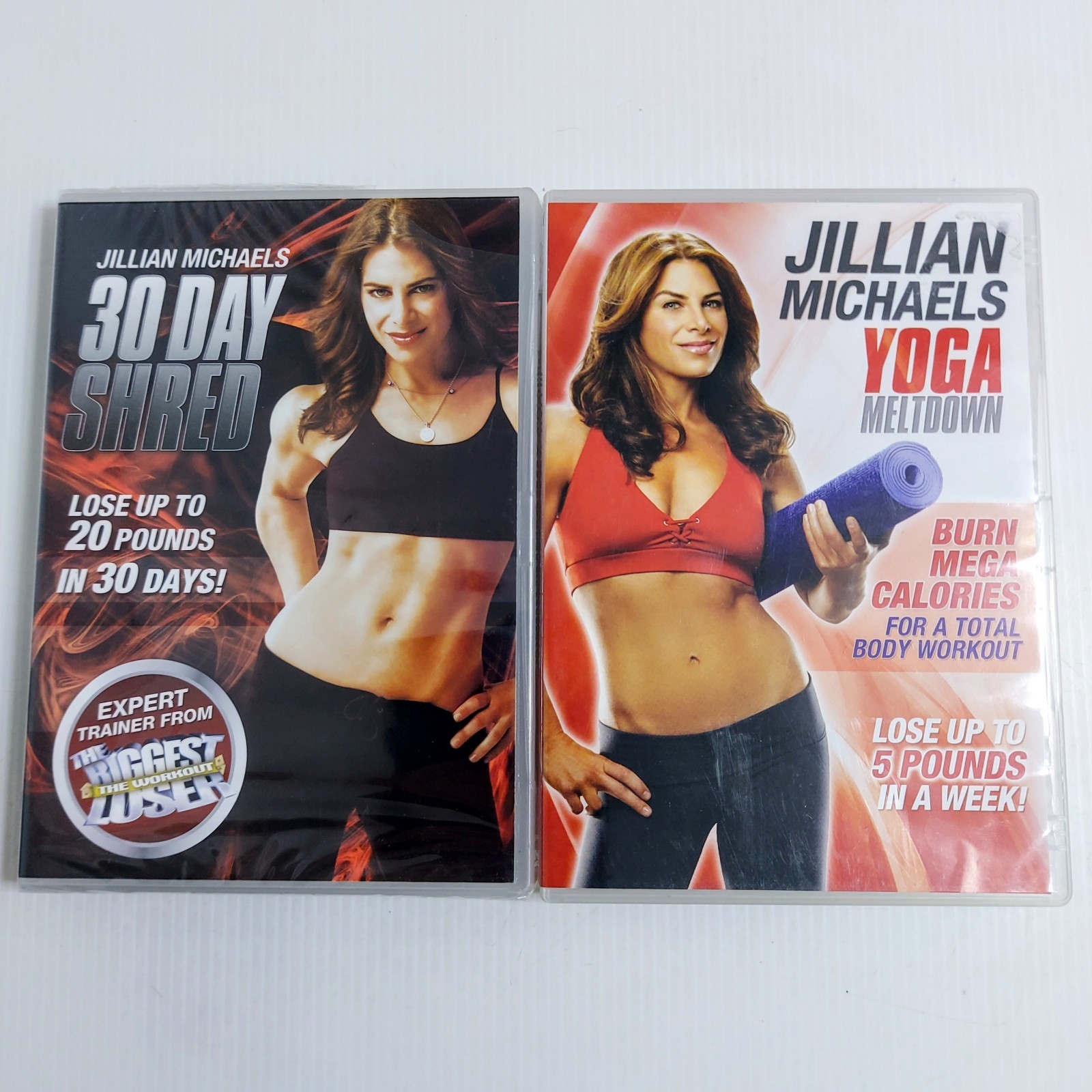 Jillian Michaels Fitness DVD Bundle 30 Day Shred Yoga Meltdown Workout