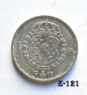 1949 Sweden 1 Krona (E121) FREE SHIPPING