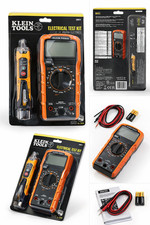 Klein Tools MM320 Digital Multimeter Electrical Test Kit w/ Leads 600V- 25KIT1