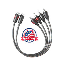 Cable Divisor Adaptador De Altavoz De Audio Y De 1 Pie Rca 1 Hembra A 2 Machos