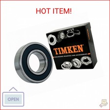 2PACK TIMKEN 6205-2RS Double Rubber Seal Bearings 25x52x15mm Pre-Lubricated and
