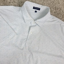 Peter Millar Crown Crafted Mens XL White AOP Music Performance Stretch Polo SS