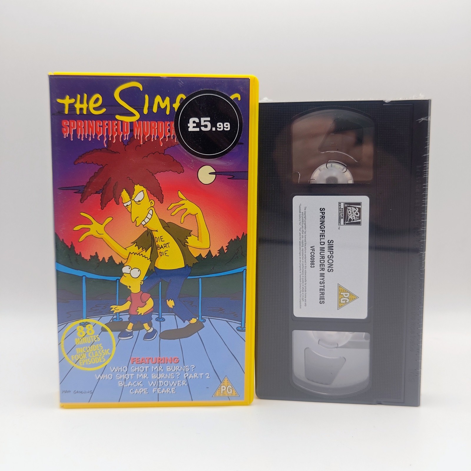 The Simpsons Springfield Murder Mysteries VHS New Factory Sealed Horror Tape