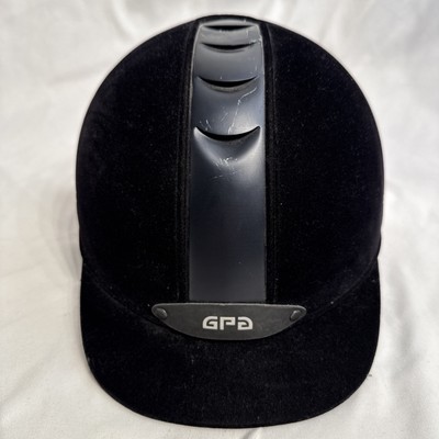 GPA 6 TITIUM BLACK VELVET MODEL W/AIR VENTS RIDING HELMET USED