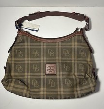 Dooney Bourke Signature Fabric Monogram Hobo Bag