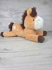 Plush Horse Light Brown Soft Stuffed Animal 8" Cartoon Style SU46