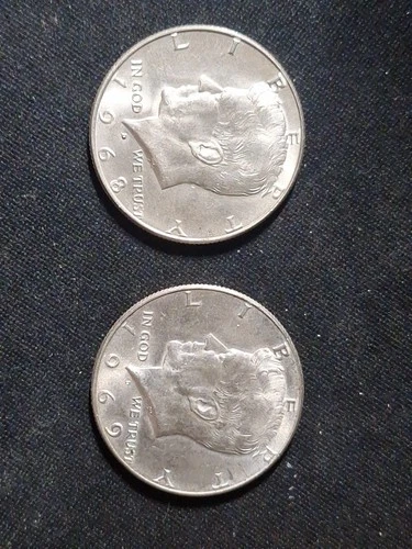 Kennedy Half Dollars Silver 40% Face $1.00 Almost Uncirculated