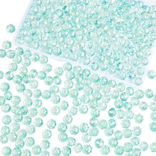 Crystal Glass Beads 220pcs 10mm Round Light Blue Green For Jewelry Making