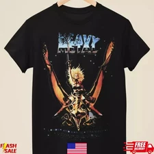 Heavy Metal Movie Poster Inspired Black Graphic T-Shirt Unisex S-5Xl