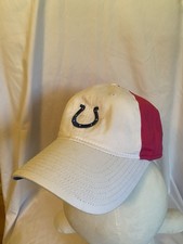 Reebok NFL Indianapolis Colts S/M Hat White Red Blue Adjustable Football Cap