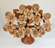 Vintage Mexican Folk Art Tree of Life Flowers