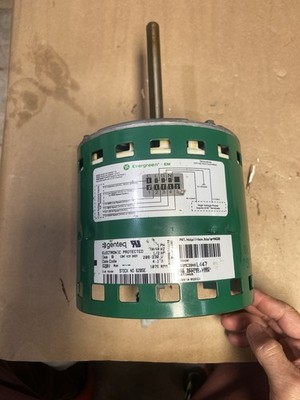 Genteq 1/2HP AC Blower Motor 5SME39HXL447 1075 RPM 6205E No Back Cover Parts #6